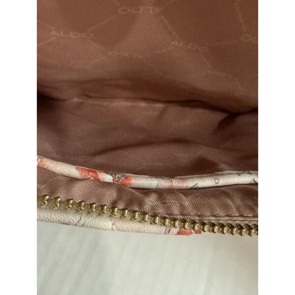 Aldo Crossbody Floral Vibrant Pattern Quilted Bag, Gold-Tone Hardware New W/Tag - Picture 12 of 16
